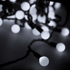 Neon-Night Гирлянда Мультишарики d 23 мм, 10 м, черный ПВХ, 80 диодов, цвет белый
