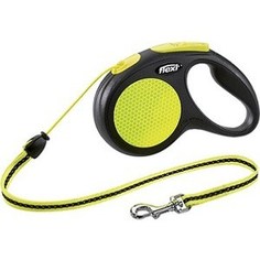 Рулетка Flexi Neon New Classic М трос 5м для собак до 20кг