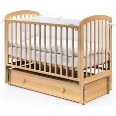 Кроватка Fiorellino Fiorellino Tina маятник продольный на колесах 120х60 natur Э0000017140