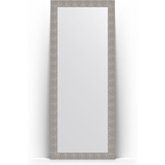 Зеркало напольное поворотное Evoform Definite Floor 81x201 см, в багетной раме - чеканка серебряная 90 мм (BY 6009)