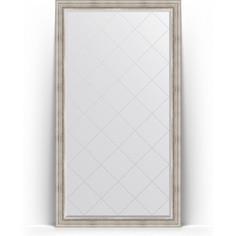 Зеркало напольное с гравировкой поворотное Evoform Exclusive-G Floor 111x201 см, в багетной раме - римское серебро 88 мм (BY 6358)