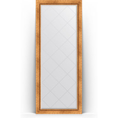 Зеркало напольное с гравировкой поворотное Evoform Exclusive-G Floor 81x201 см, в багетной раме - римское золото 88 мм (BY 6317)