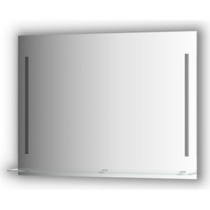 Зеркало с полочкой Evoform Ledline-S с 2-мя светильниками 11 W 100x75 см (BY 2166)