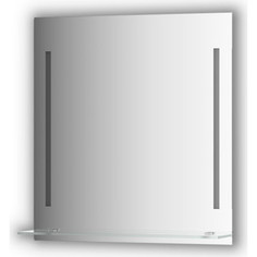 Зеркало с полочкой Evoform Ledline-S с 2-мя светильниками 11 W 70x75 см (BY 2163)
