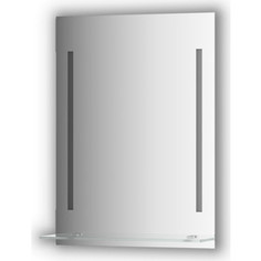 Зеркало с полочкой Evoform Ledline-S с 2-мя светильниками 11 W 55x75 см (BY 2161)