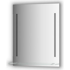 Зеркало с полочкой Evoform Ledline-S с 2-мя светильниками 11 W 60x75 см (BY 2162)