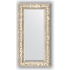 Зеркало с фацетом в багетной раме поворотное Evoform Exclusive 60x120 см, виньетка серебро 109 мм (BY 3504)