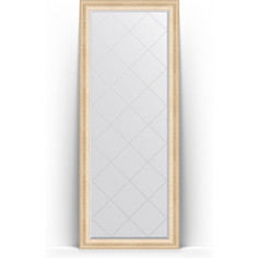 Зеркало напольное с гравировкой поворотное Evoform Exclusive-G Floor 80x200 см, в багетной раме - старый гипс 82 мм (BY 6310)