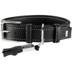 Ошейник Hunter Collar Cannes 45 (29-37см)/2,8см натуральная кожа черный для собак