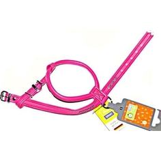 Шлейка Hunter Smart Harness Modern Art R & S Petit Luxus size 45/11 (30/37-43 см) кожзам розовая для собак