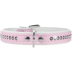 Ошейник Hunter Smart Dog Collar Modern Art Luxus 27/11 nickel (20-23,5 см) кожзам 1 ряд страз розовый для собак