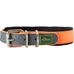 Ошейник Hunter Convenience Comfort 35 neonorange (22-30см) биотановый мягкая горловина оранжевый неон для собак