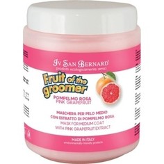 Маска Iv San Bernard Fruit of the Grommer Pink Grapefruit Mask for Medium Coat восстанавливающая с витамином B6 для шерсти средней длины 1 л