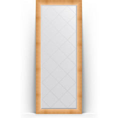 Зеркало напольное с гравировкой поворотное Evoform Exclusive-G Floor 81x201 см, в багетной раме - травленое золото 87 мм (BY 6316)