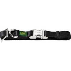 Ошейник Hunter Collar Vario Basic ALU-Strong S/15 (30-45см) нейлон с металлической застежкой черный для собак