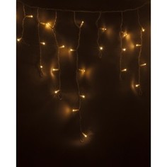 Neon-Night Гирлянда Айсикл (бахрома) светодиодный, 4,8 х 0,6 м, белый провод, 230 В, диоды ТЕПЛЫЙ БЕЛЫЙ, 176 LED