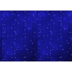 Neon-Night Гирлянда Светодиодный Дождь 2х1,5м, постоянное свечение, белый провод, 230 В, диоды СИНИЕ, 360 LED