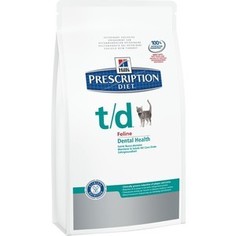Сухой корм Hills Prescription Diet t/d Feline Dental Health диета при лечении заболеваний полости рта для кошек 1,5кг (8688)