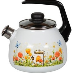 Чайник эмалированный со свистком 3.0 л СтальЭмаль Голландский (4с209я)