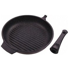 Сковорода-гриль d 24 см со съемной ручкой Традиция Гранит (ТГ7245)