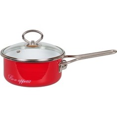 Ковш эмалированный с крышкой 1.5 л Vitross Bon Appetit (8SB168S вишневый)