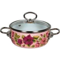 Кастрюля эмалированная 1.5 л Vitross Violeta розовый 8SA165S
