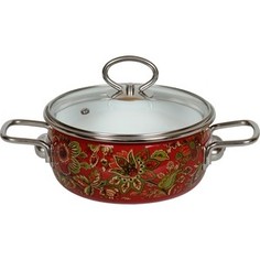 Кастрюля эмалированная 1.5 л Vitross Imperio вишня 8SA165S