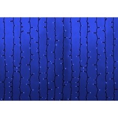 Neon-Night Гирлянда Светодиодный Дождь 2х1,5м, постоянное свечение, черный провод, 230 В, диоды СИНИЕ, 360 LED