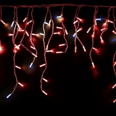 Neon-Night Гирлянда Айсикл 4,8х0,6 м, с эффектом мерцания, белый ПВХ, 176LED, цвет: Красный, 220В