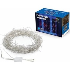 Neon-Night Гирлянда Светодиодный Дождь 1,5х1,5м, свечение с динамикой, прозрачный провод, 230 В, диоды СИНИЕ