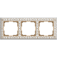 Рамка Werkel Antik на 3 поста белое золото WL07-Frame-01