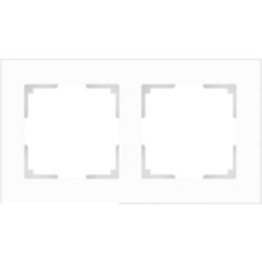 Рамка Werkel Favorit на 2 поста белый матовый WL01-Frame-02