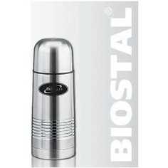 Термос 1 л Biostal с узким горлом и кнопкой (в чехле) NB-1000B
