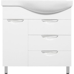 Тумба под раковину Style line Жасмин 82, 3 ящ. с корзиной, Коралл 82, левая (2000949104447)
