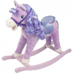 Качалка Pituso Лошадка плюшевая музыкальная фиолетовая