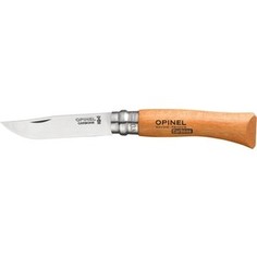Нож складной Opinel №7 VRN Carbon Tradition (карбоновая сталь, рукоять бук, длина клинка 8 см)