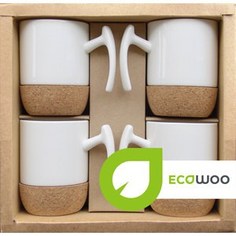 Набор 4 кружки на подставках Ecowoo (2012247U)