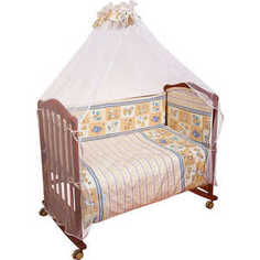 Комплект в кроватку Сонный Гномик Считалочка 120х60см 7 предметов (бежевый) 705