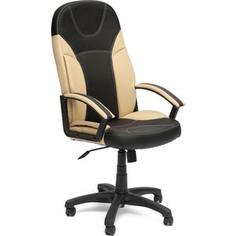 Кресло офисное TetChair TWISTER кож/зам черный/бежевый 36-6/36-34