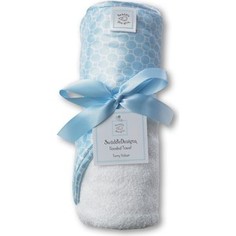 Полотенце с капюшоном SwaddleDesigns Полотенце с капюшоном Hooded Towel WH w/BL Mini Mod (SD-114PB)