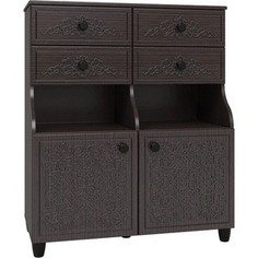 Шкаф комбинированный Compass СО-19 Премум венге подл венге патина