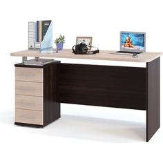 Стол компьютерный СОКОЛ КСТ-105.1 венге/дуб беленый