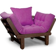 Кресло Anderson Сламбер орех-фиолетовый вельвет