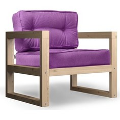 Кресло Anderson Астер сосна-фиолетовая рогожка.