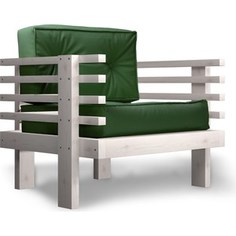 Кресло Anderson Стоун бел дуб-зеленый кож.зам