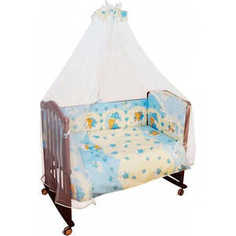 Комплект в кроватку Сонный Гномик Мишкин сон 7 предметов (голубой) 703/1