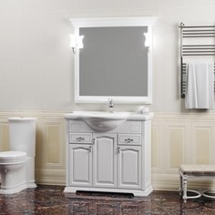 Тумба с раковиной Opadiris Риспекто 95 белый с оттенком (Z0000004919 + 192246)