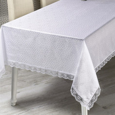 Скатерть Karna с гипюром Nihan 160х160 квадратная белый (860/2/CHAR001)