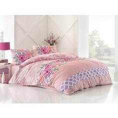 Комплект постельного белья Altinbasak Евро, ранфорс, Asel розовый (297/6/CHAR002)