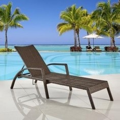 Шезлонг-лежак из искусственного ротанга Afina garden A30A-W53 brown
